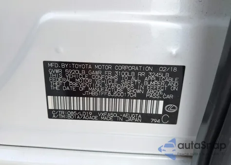 2018 Lexus Ls 500 from USA, damaged, VIN JTHB51FF8J5001704